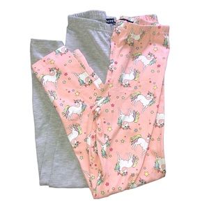 2 Pieces Set - Girls Size 8 Limited Too Pink & Gray Leggings